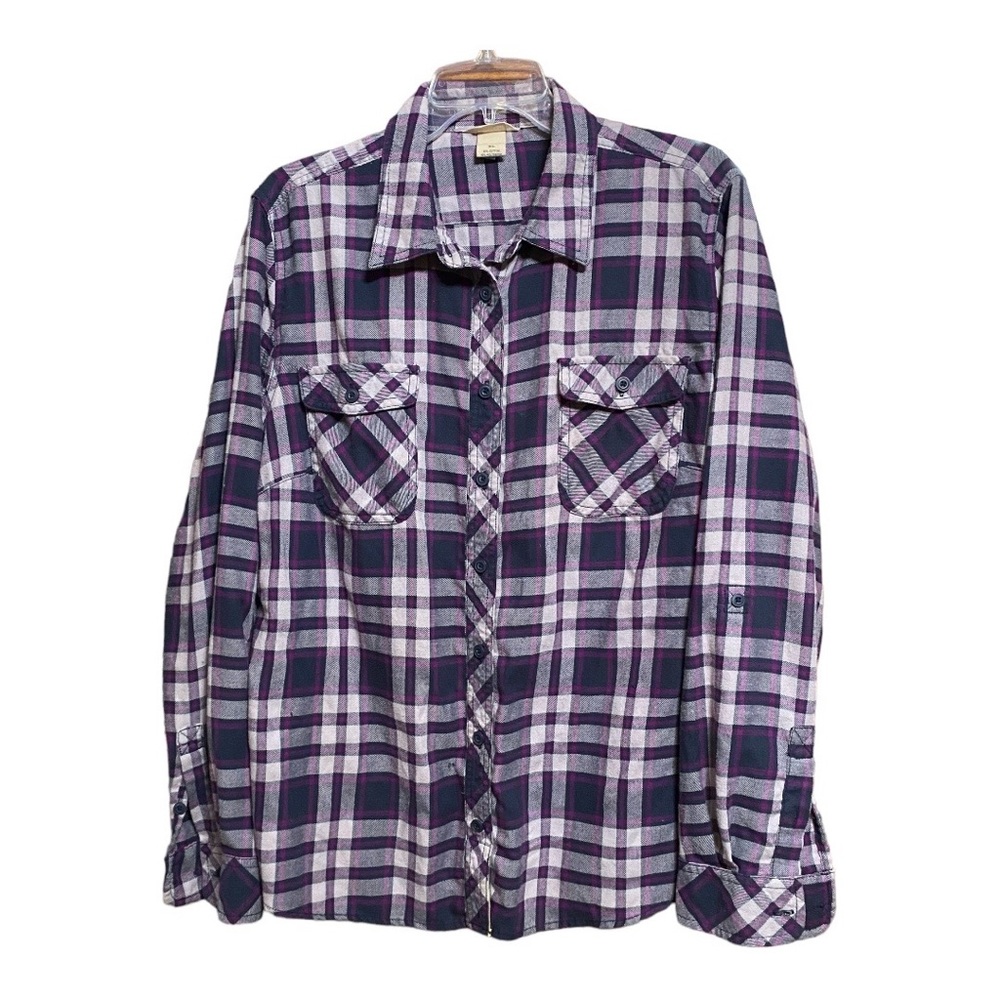 Duluth Trading Co. Woman’s Plaid Long Sleeve Top XL